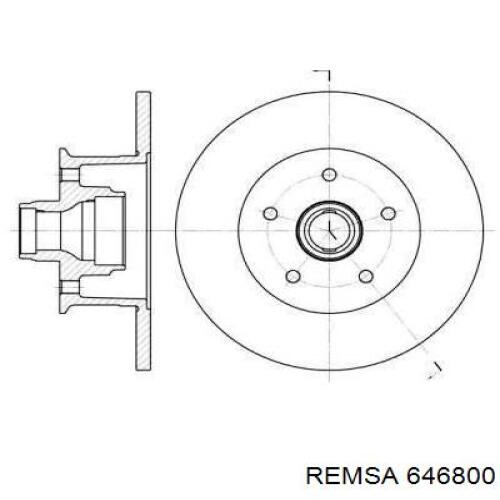 Передние тормозные диски 646800 Remsa