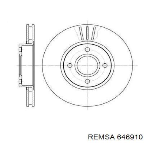 Передние тормозные диски 646910 Remsa