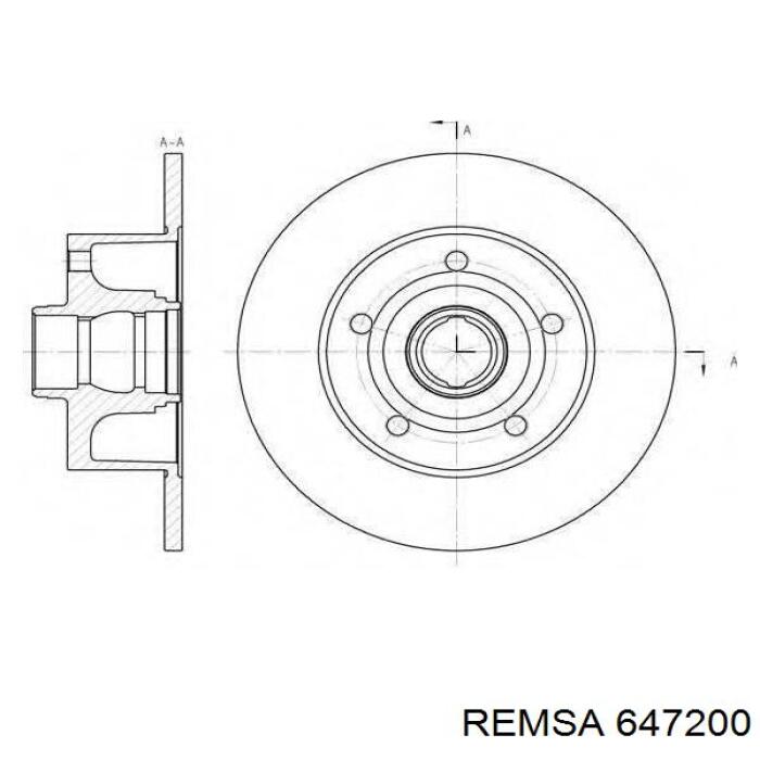 Передние тормозные диски 647200 Remsa