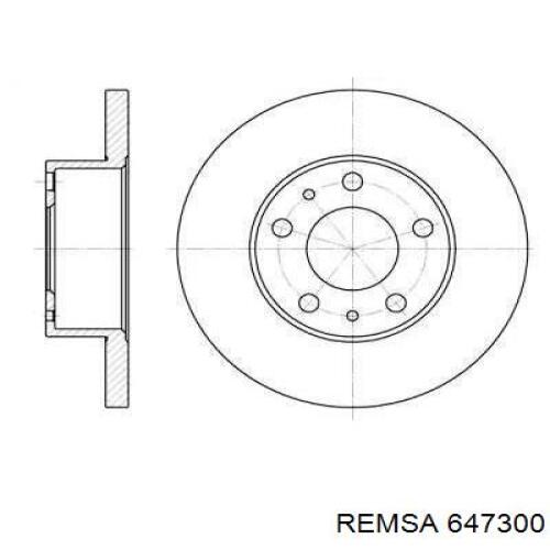 Передние тормозные диски 647300 Remsa