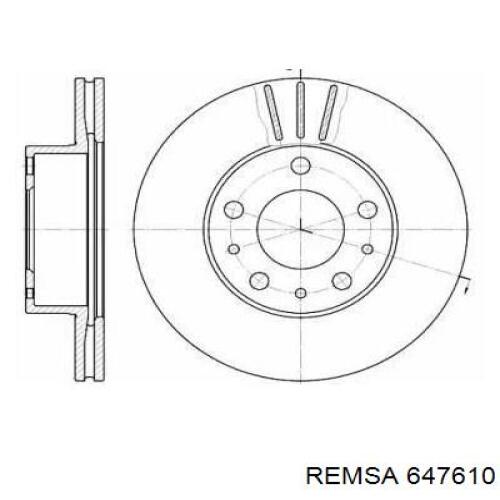 647610 Remsa Диск тормозной передний