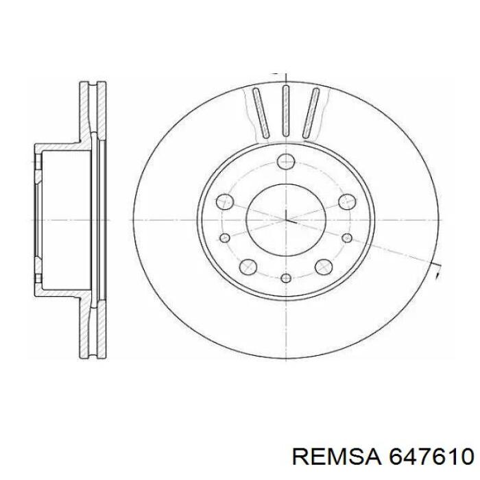 6476.10 Remsa диск тормозной передний
