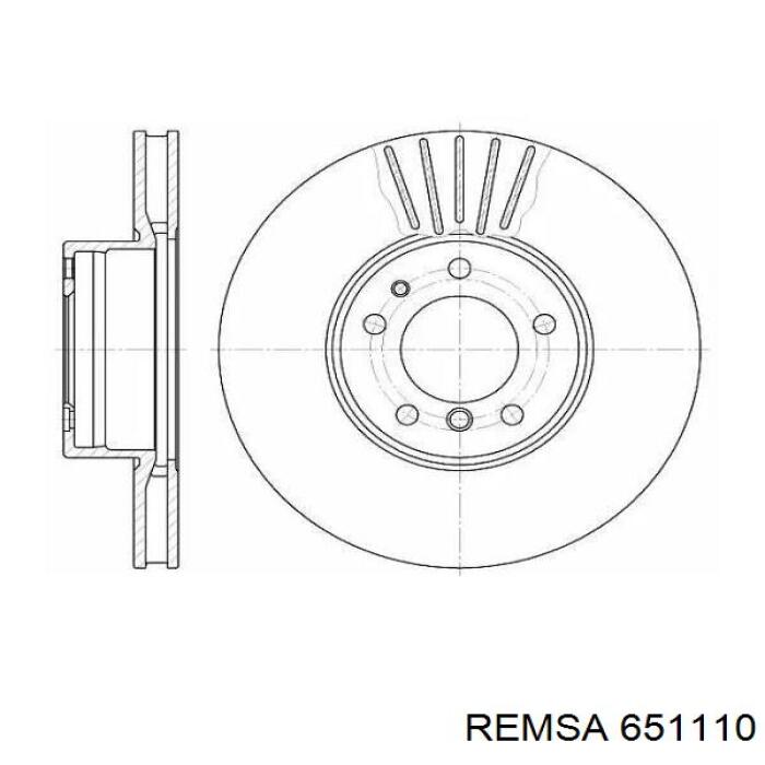 651110 Remsa диск тормозной передний