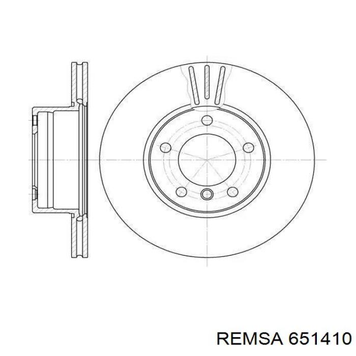 Диск тормозной передний REMSA 651410