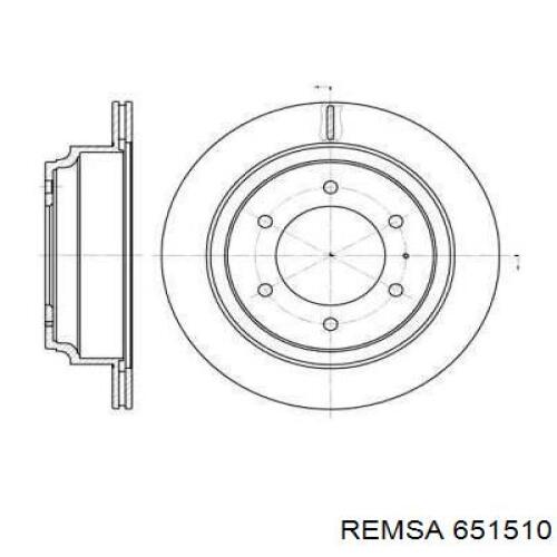 6515.10 Remsa диск тормозной задний