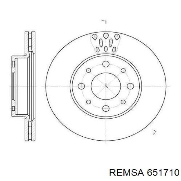 651710 Remsa диск тормозной передний