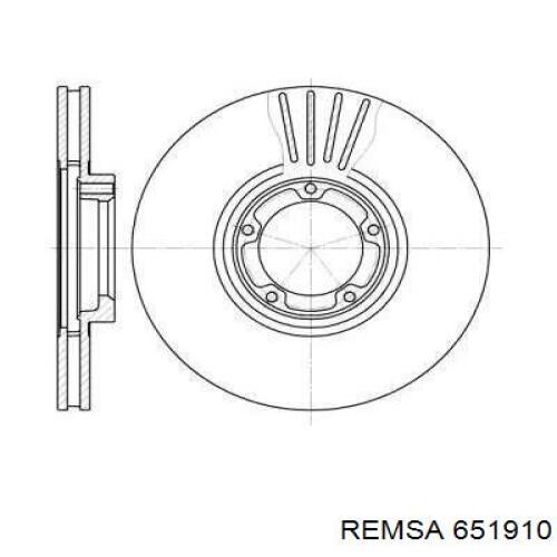 Передние тормозные диски 651910 Remsa