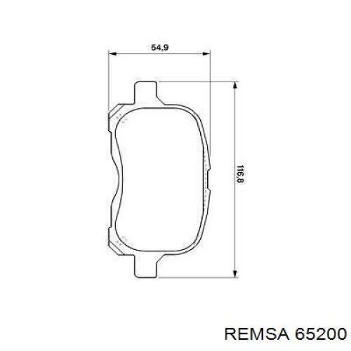 65200 Remsa Колодки передние
