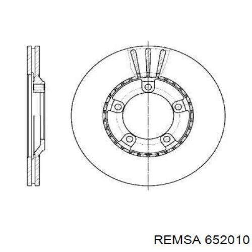 6520.10 Remsa диск тормозной передний