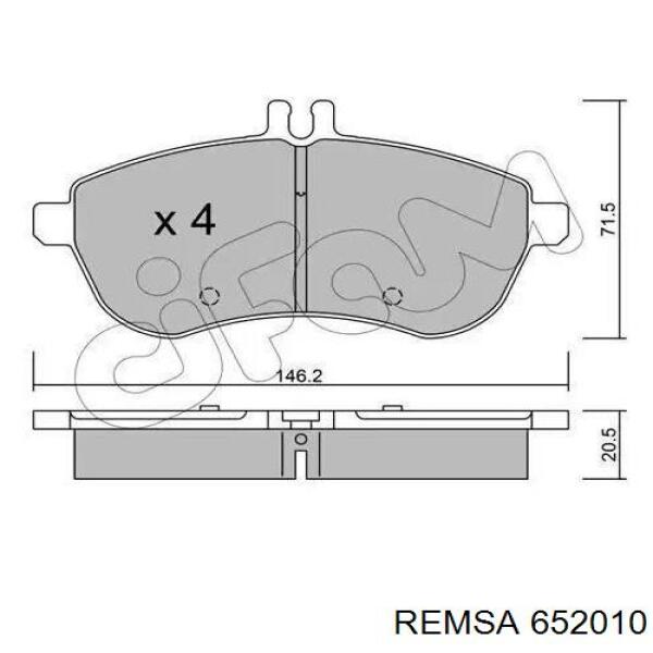 Тормоз дисковый передний Remsa 652010 цена, от 42.05 USD