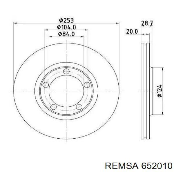 Тормоз дисковый передний Remsa 652010 цена, от 42.05 USD
