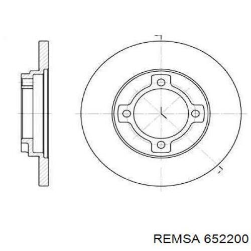 Передние тормозные диски 652200 Remsa