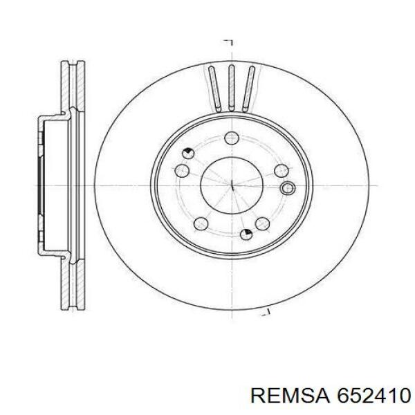652410 Remsa диск тормозной передний