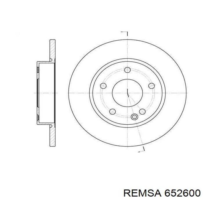 652600 Remsa Диск тормозной передний