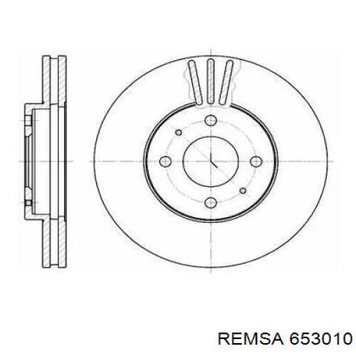 Передние тормозные диски 653010 Remsa