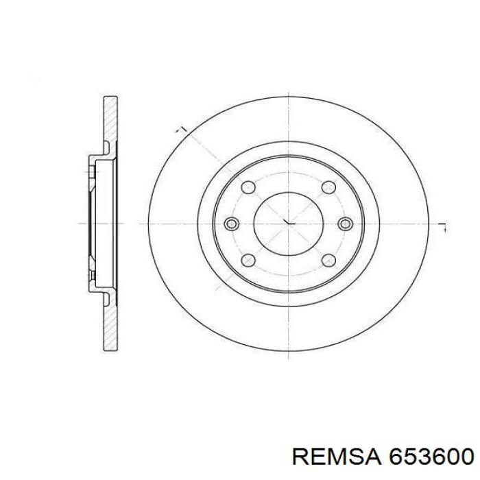 6536.00 Remsa диск тормозной передний