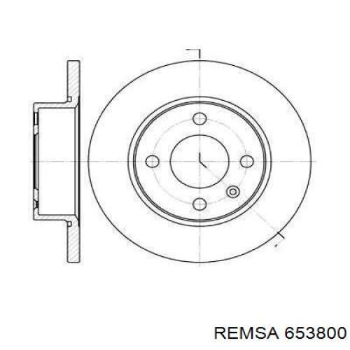 Передние тормозные диски 653800 Remsa