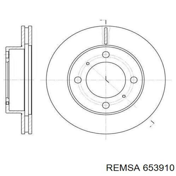 653910 Remsa диск тормозной передний