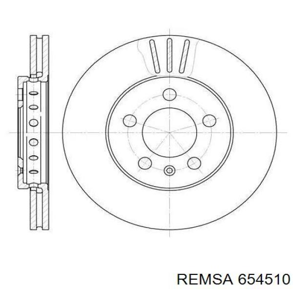 Freno de disco delantero 654510 Remsa