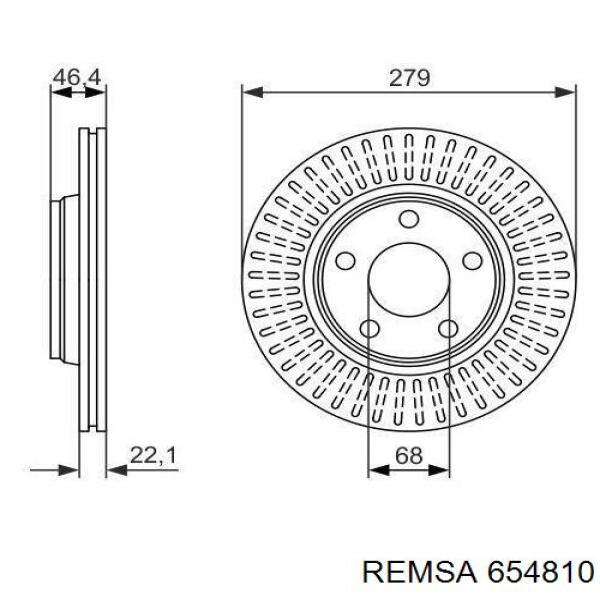 Передний тормозной диск Remsa 654810