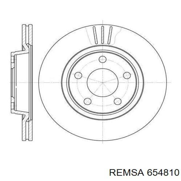 Передние тормозные диски 654810 Remsa