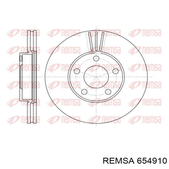 Передние тормозные диски 654910 Remsa