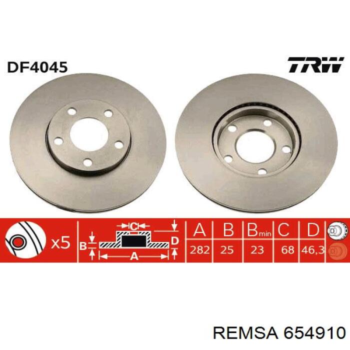 Купить 654910 Remsa Ротор тормозной