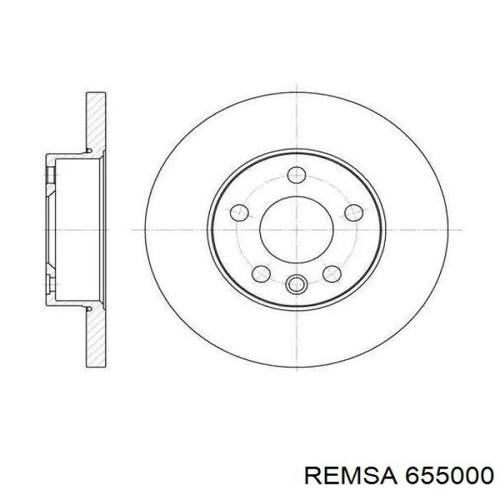 655000 Remsa диск тормозной передний