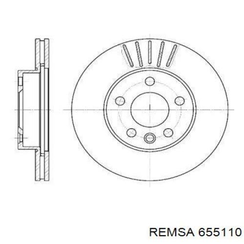 Передний тормозной диск Remsa 655110