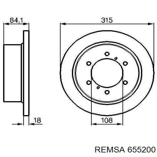 Задний тормозной диск Remsa 655200 цена, от 57.42 USD