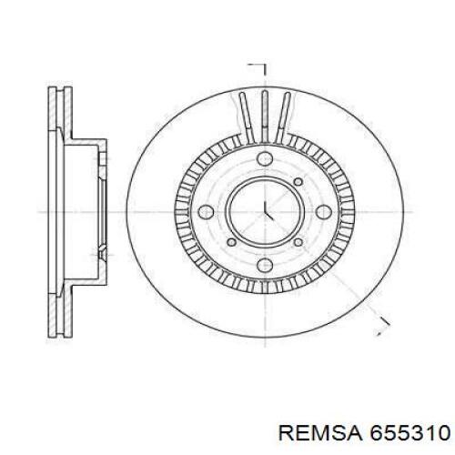 Передние тормозные диски 655310 Remsa