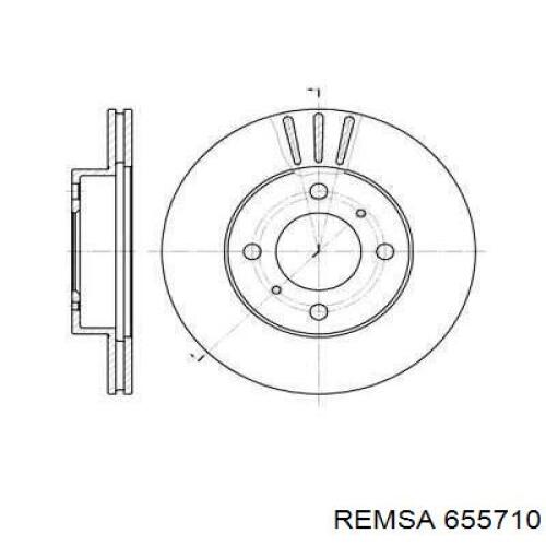 655710 Remsa диск тормозной передний