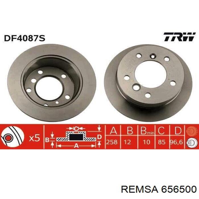 Задний тормозной диск Remsa 656500 цена, от 40.38 USD