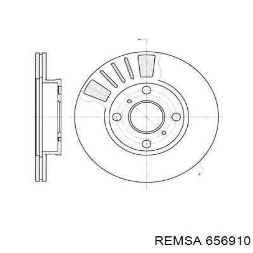 Передние тормозные диски 656910 Remsa