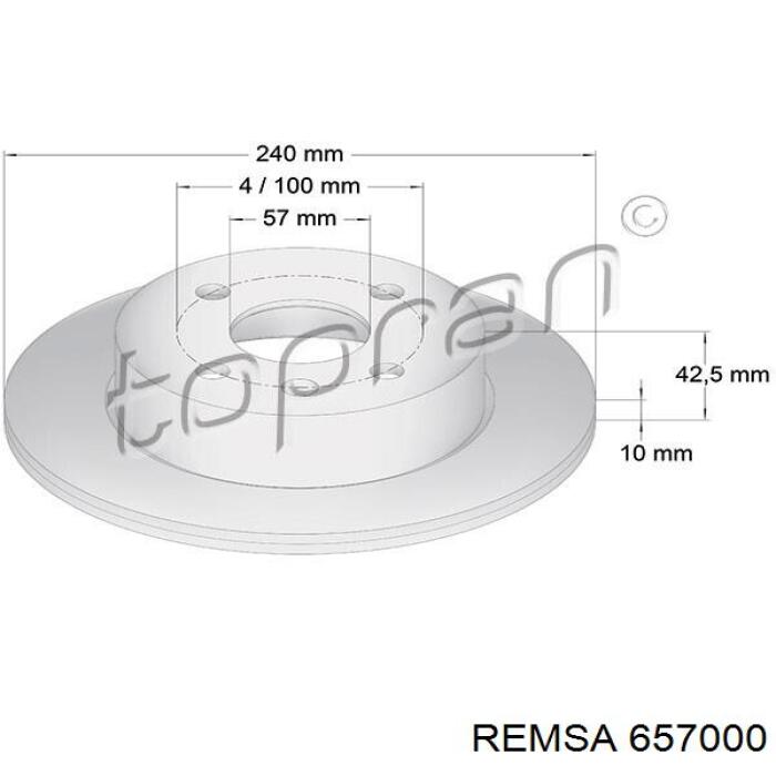 657000 Remsa Дисковый тормоз