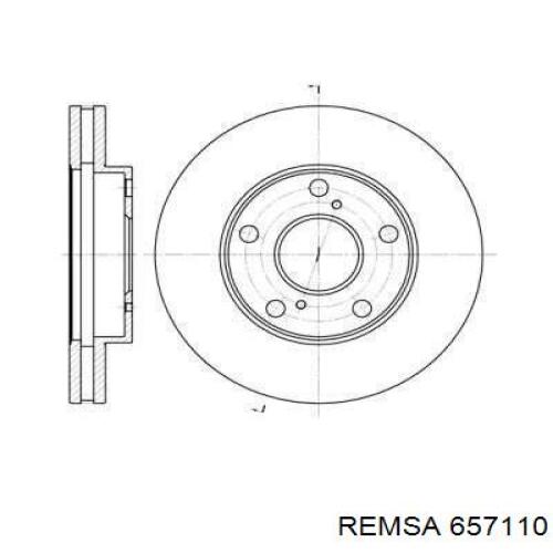 Передние тормозные диски 657110 Remsa