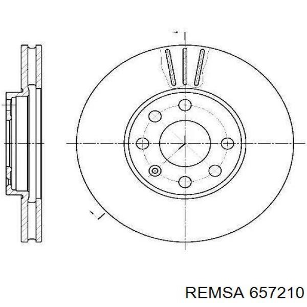 6572.10 Remsa диск тормозной передний