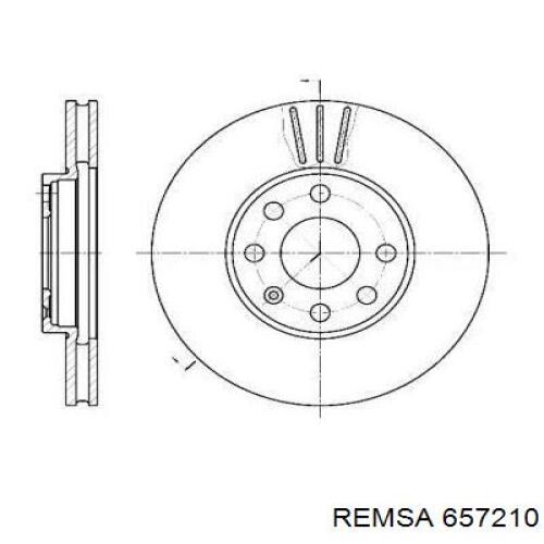 Freno de disco delantero 657210 Remsa