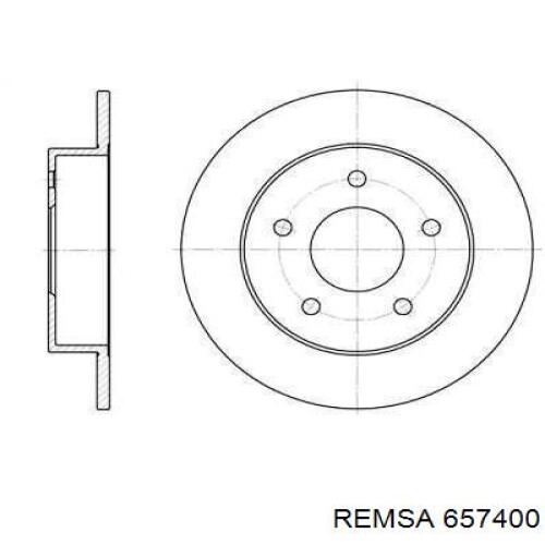 Тормозные диски 657400 Remsa