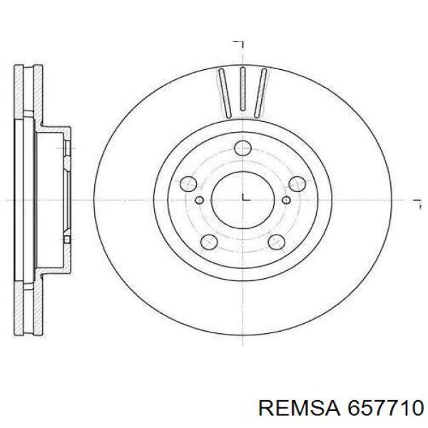 657710 Remsa диск тормозной передний