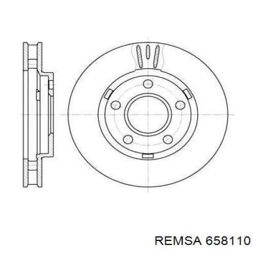 Передние тормозные диски 658110 Remsa