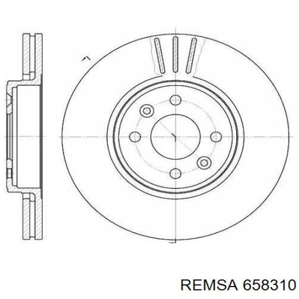 6583.10 Remsa диск тормозной передний