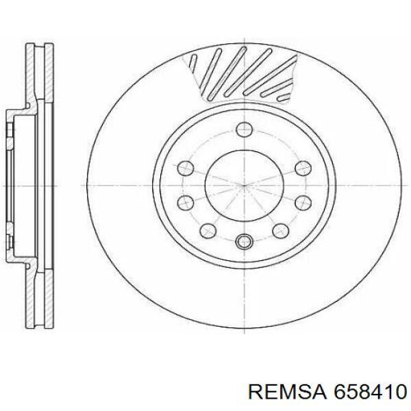 Диск тормозной передний REMSA 658410