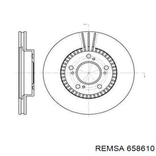 Диск тормозной передний Remsa 658610