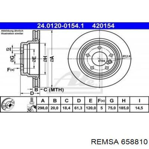 Задний дисковый тормоз Remsa 658810