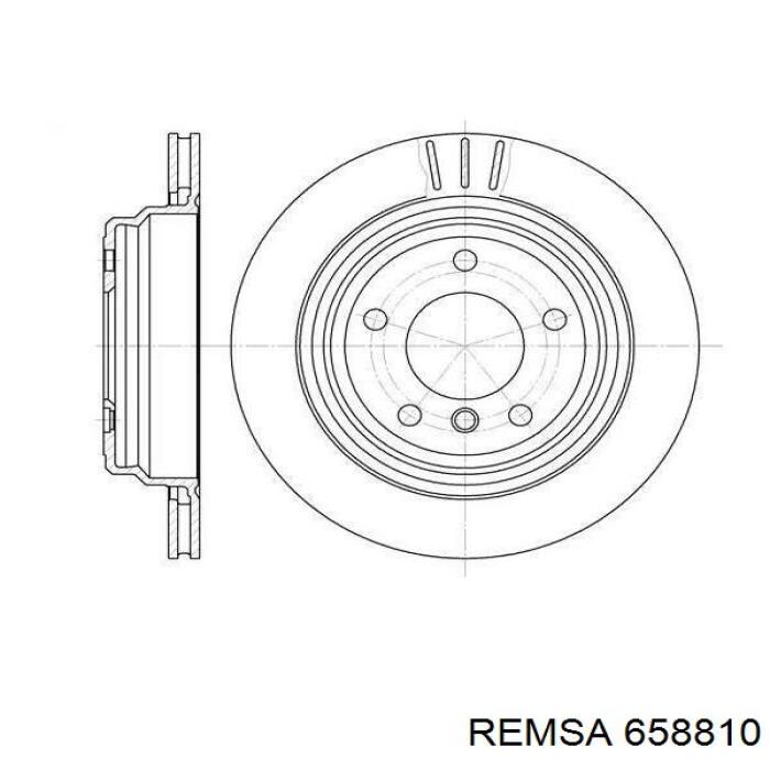 Disco de freno trasero 658810 Remsa