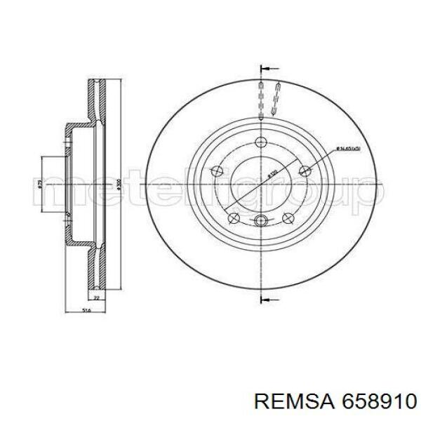 Купить 658910 Remsa Ротор тормозной