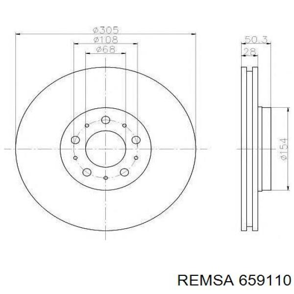 Купить 659110 Remsa Ротор тормозной