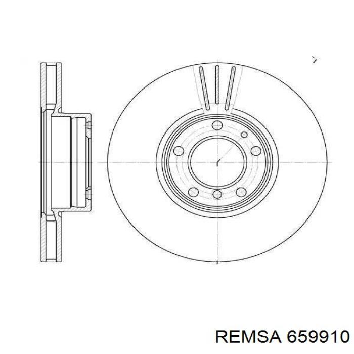 Передние тормозные диски 659910 Remsa