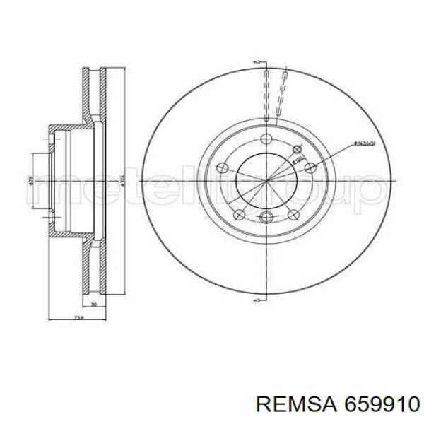 Купить 659910 Remsa Ротор тормозной